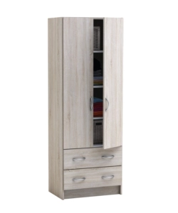 ARMADIO 2 ANTE E 2 CASSETTI ROVERE, 61X170X41CM